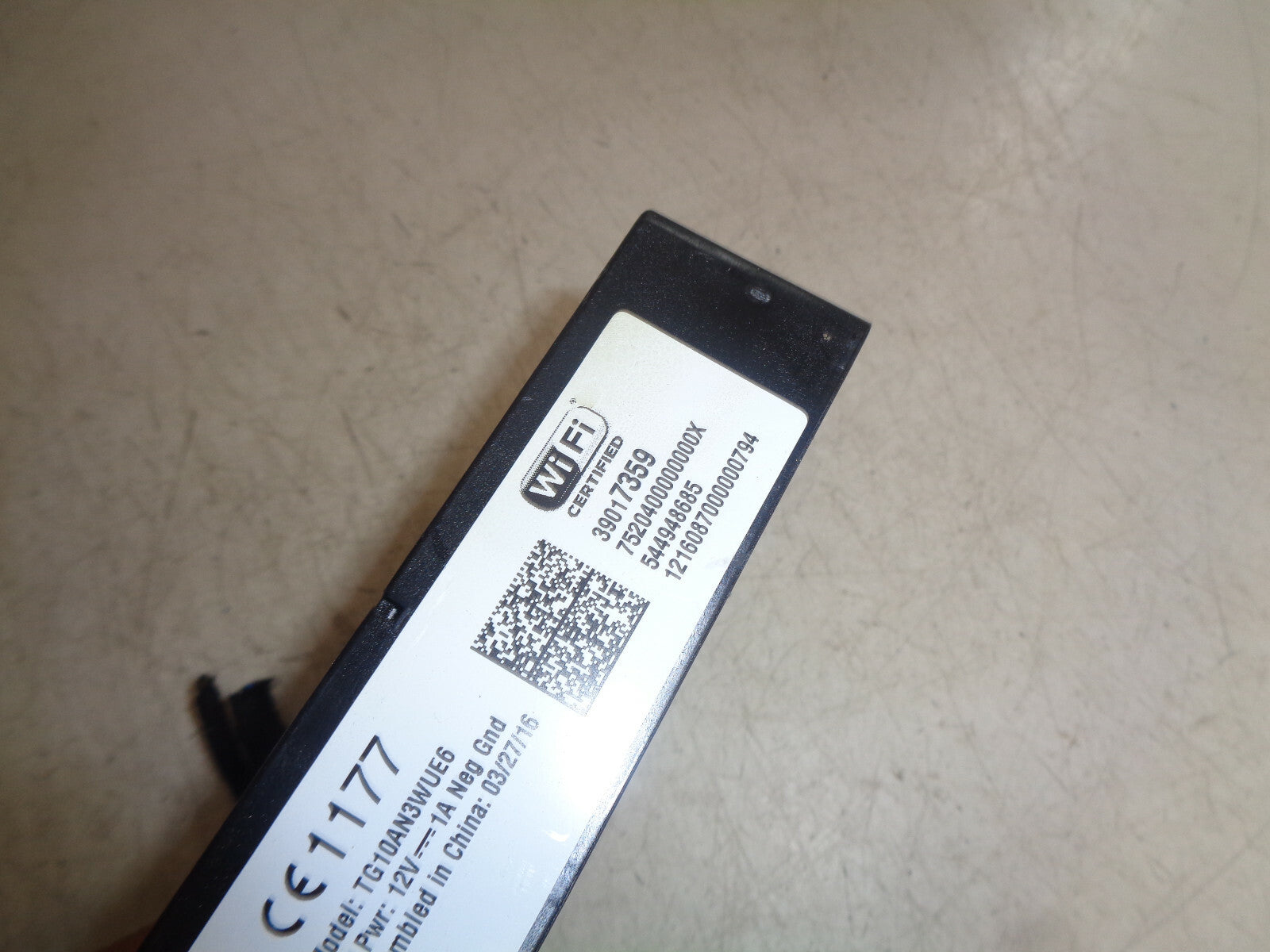 VAUXHALL CORSA E 2018 LG WIFI CONTROL MODULE 39017359