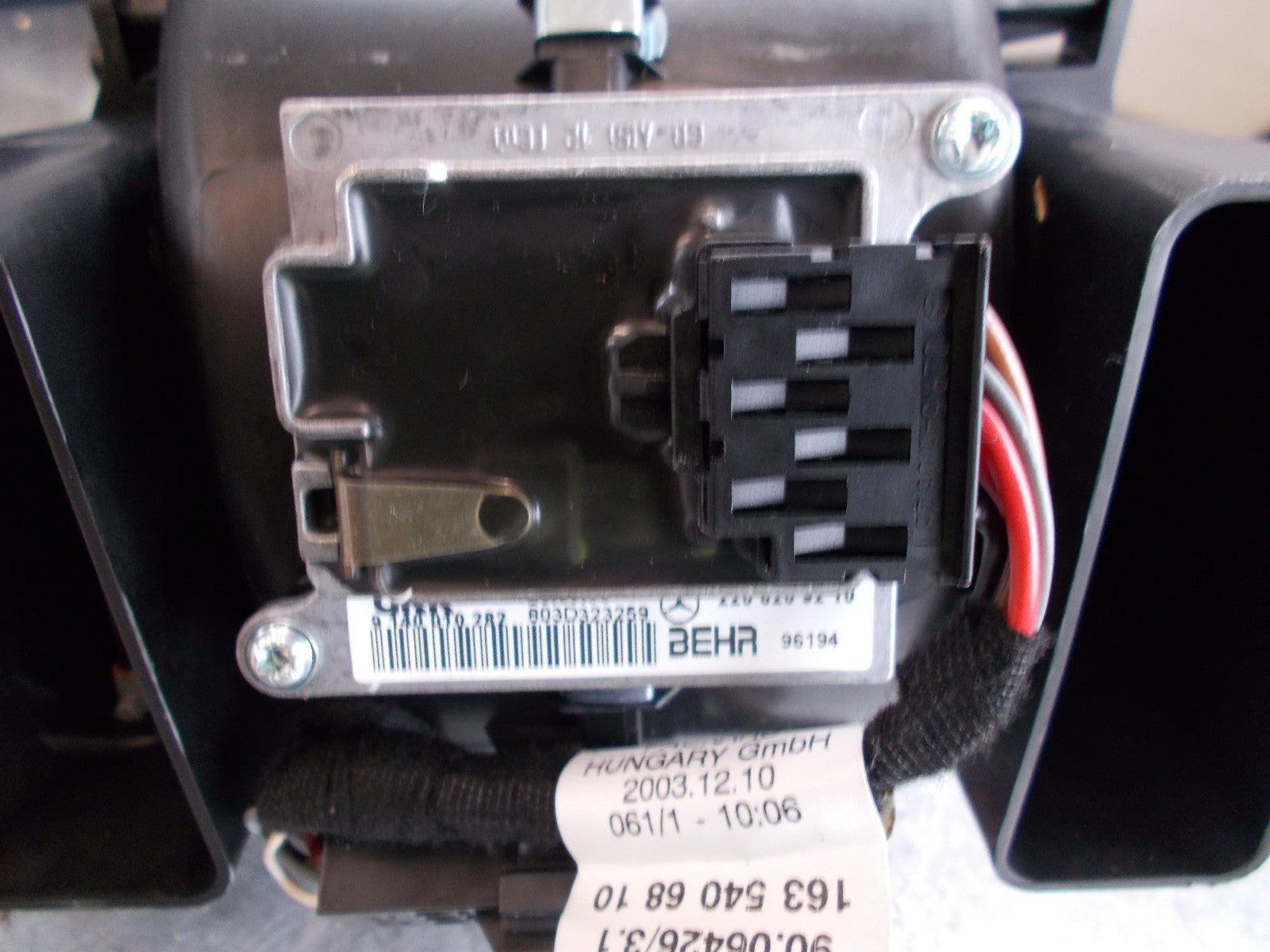 2002 MERCEDES ML270 REAR HEATER BLOWER MOTOR FAN A2038201642 A1638300308