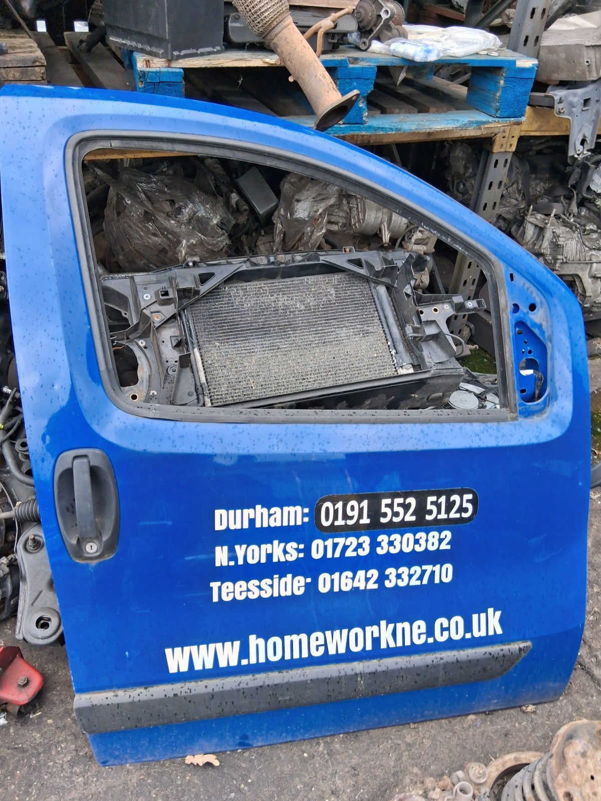 2015 PEUGEOT BIPPER OSF DRIVER SIDE FRONT BARE DOOR BLUE