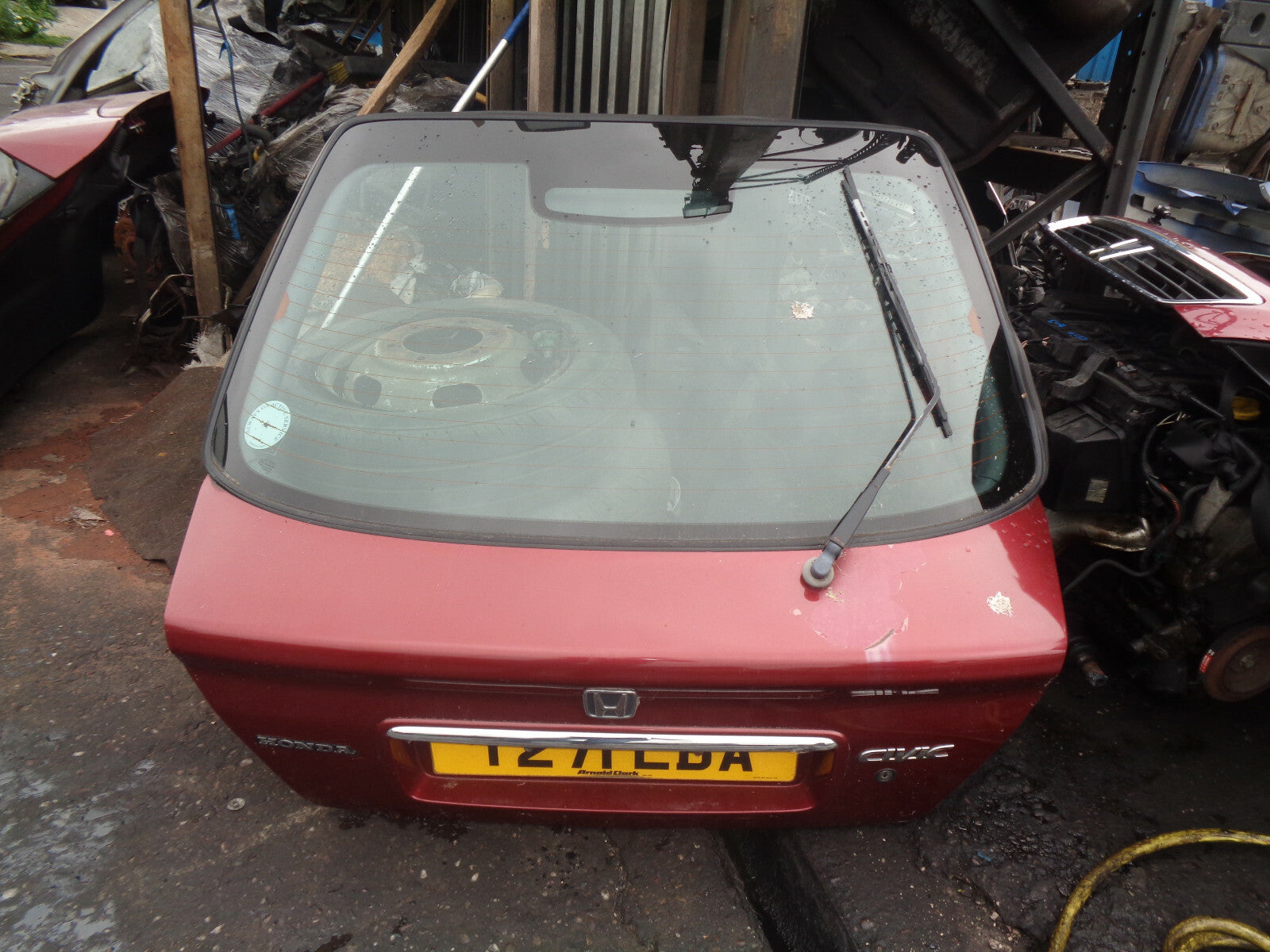 HONDA CIVIC MK6 1999 REAR COMPLETE TAILGATE BOOTLID RED
