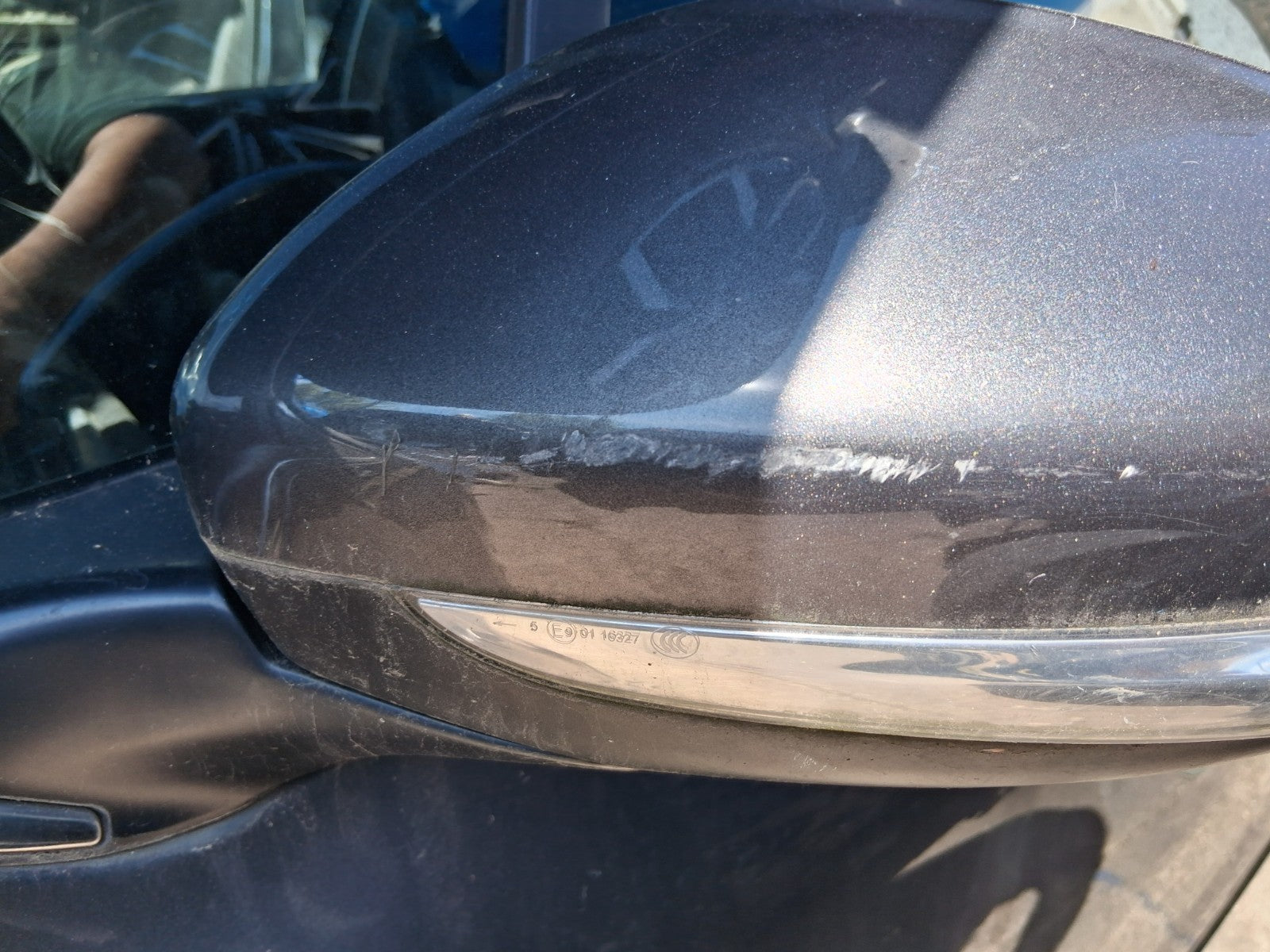 2019 PEUGEOT 208 MK1 NSF PASSENGER SIDE FRONT LEFT ELECTRIC WING MIRROR GREY