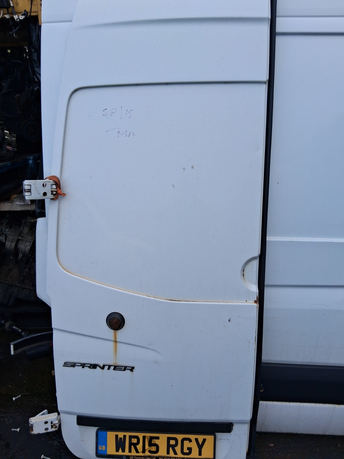 2016 MERCEDES SPRINTER W906 NSR PASSENGER SIDE REAR LEFT COMPLETE DOOR WHITE