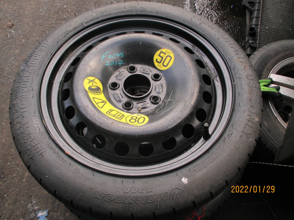 FORD FOCUS 2017 16 INCH SPACESAVER WHEEL WITH TYRE T125/70R16