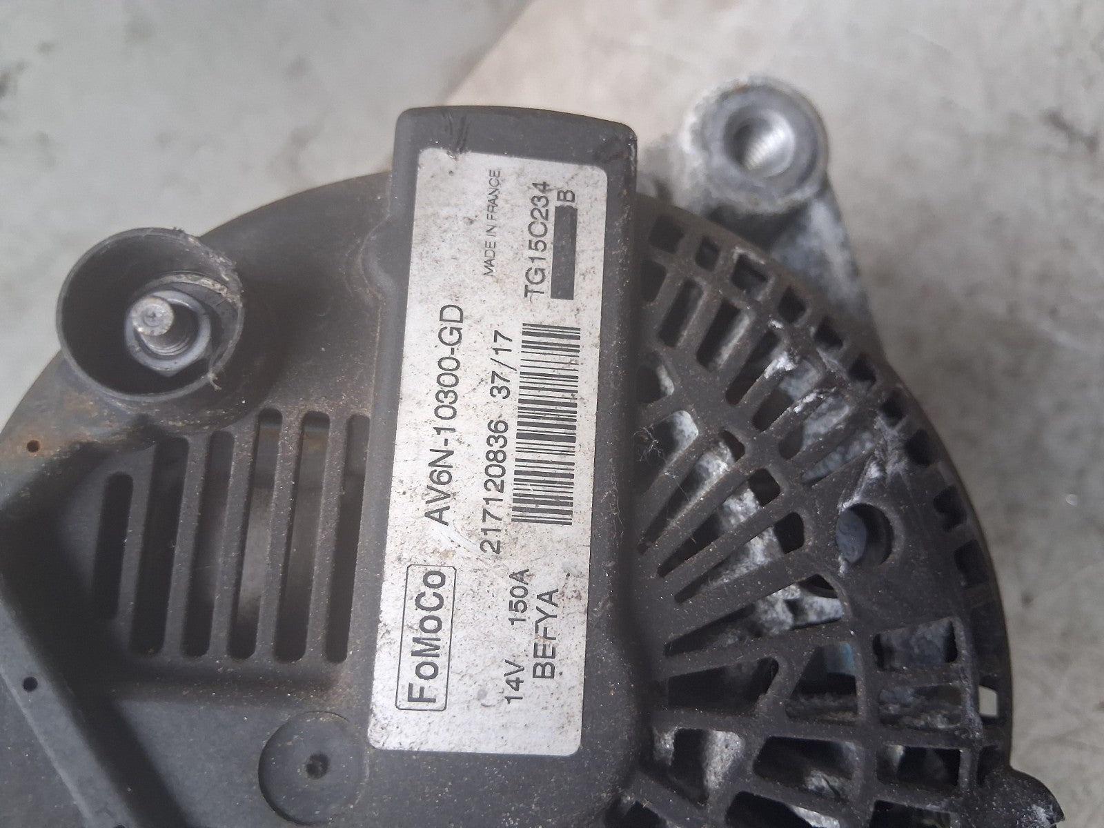 FORD GRAND C MAX 2017 ALTERNATOR AV6N10300GD