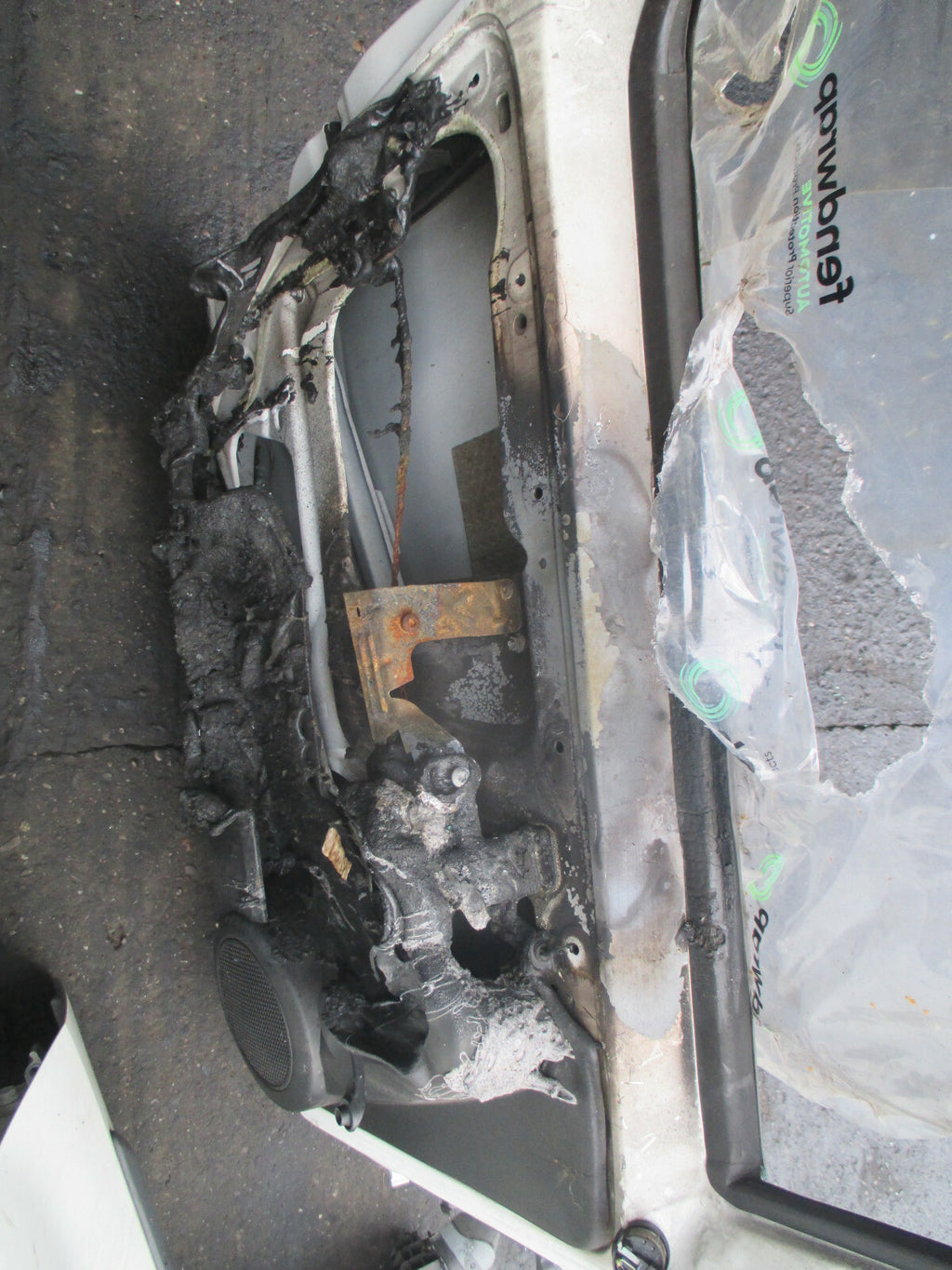 2015 PEUGEOT BIPPER NSF PASSENGER SIDE FRONT DOOR BARE WHITE