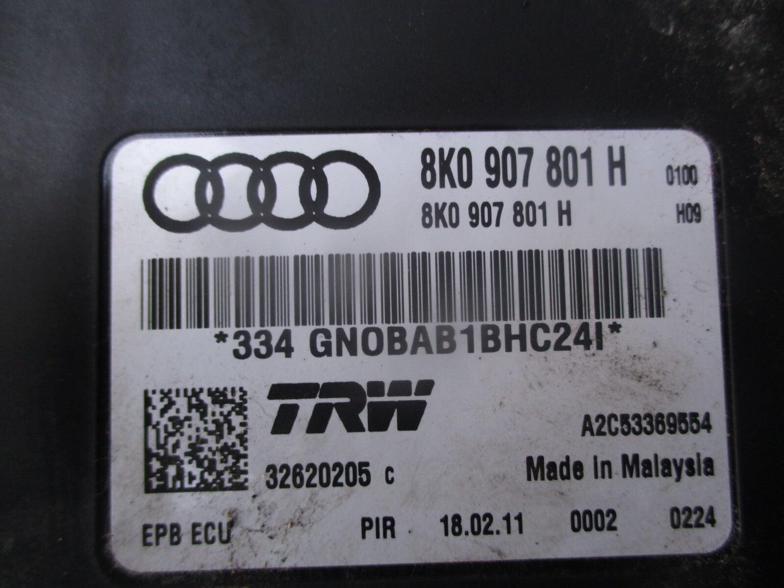 2011 AUDI A5 8T 2.0 DIESEL ELECTRIC POWER BRAKE CONTROL UNIT EPB 8T0955453C