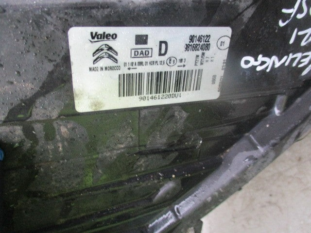 2021 CITROEN BERLINGO OSF DRIVER SIDE FRONT HEADLIGHT 90146122