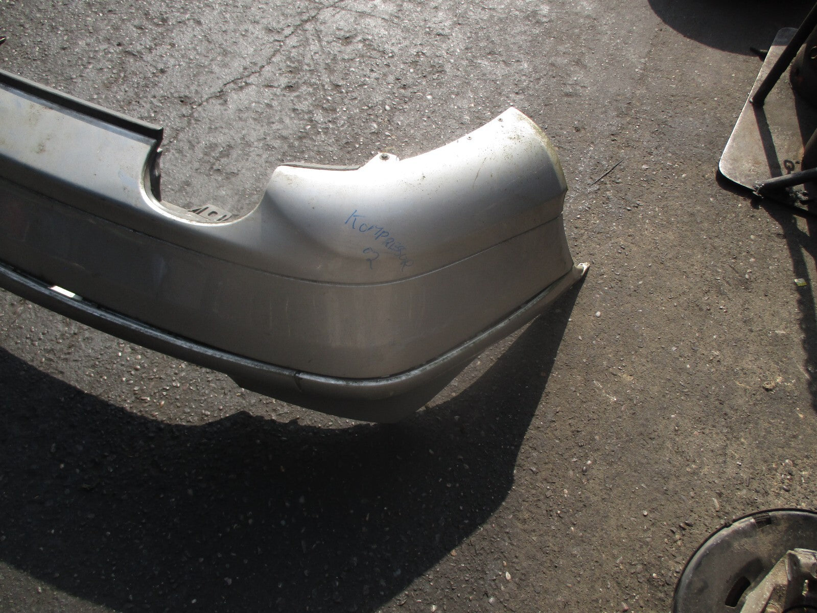 2002 MERCEDES C CLASS COUPE CL203 REAR BUMPER SILVER