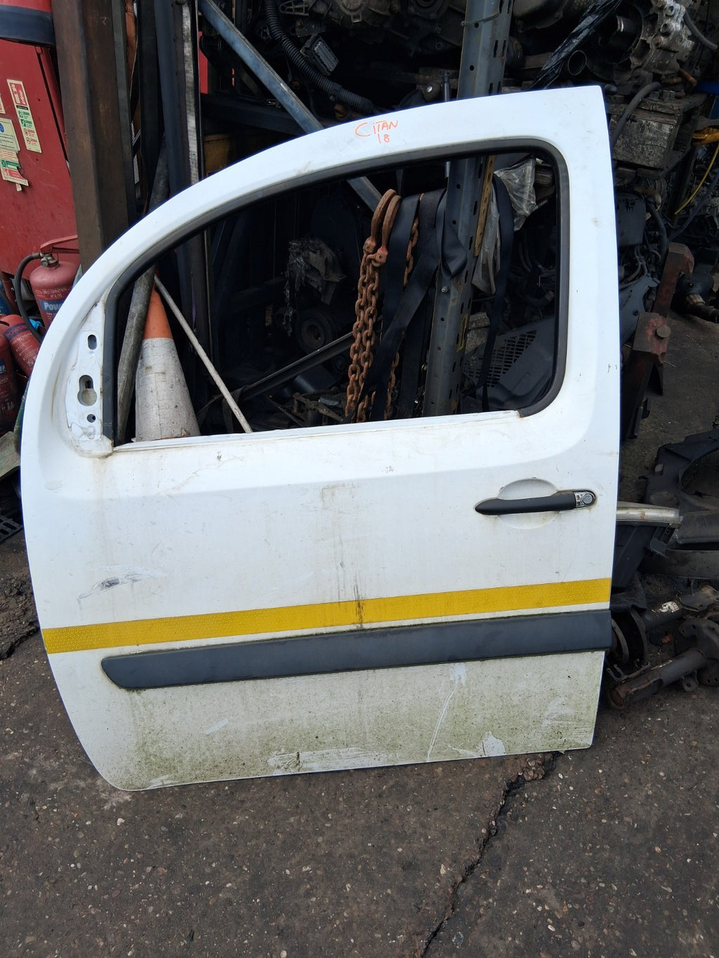 2018 MERCEDES BENZ CITAN W415 NSF PASSENGER SIDE FRONT LEFT BARE DOOR WHITE