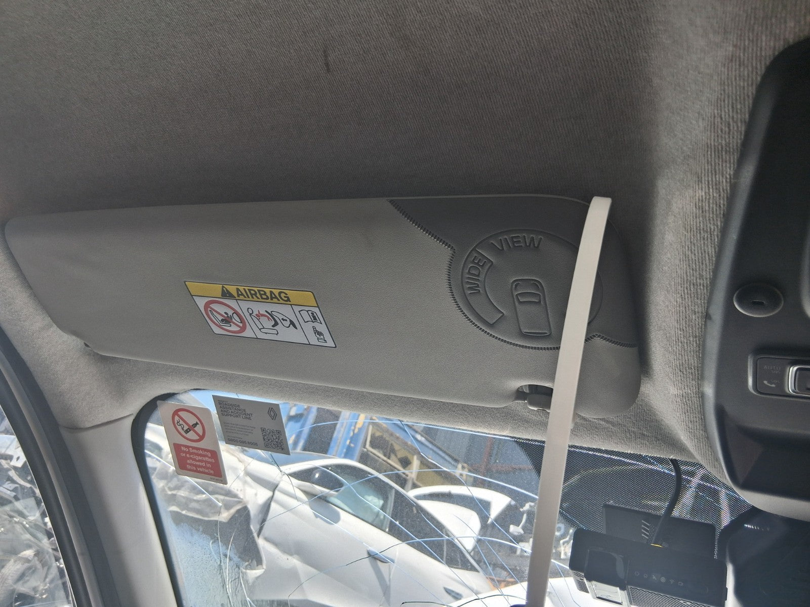 2025 RENAULT TRAFIC X82 MK3 NSF PASSENGER SIDE FRONT LEFT SUN VISOR SHADE