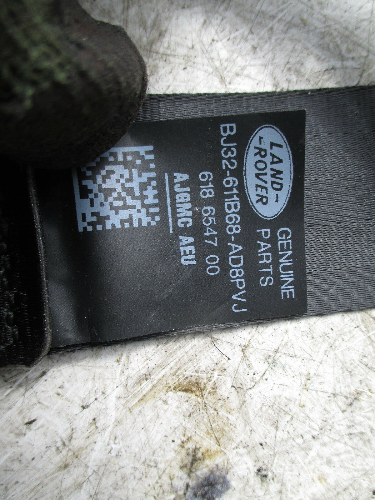 RANGE ROVER EVOQUE 2016 NSR PASSENGER SIDE REAR SEAT BELT ASSEMBLY 618582300B