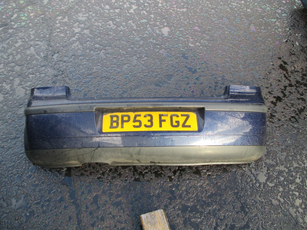 VW VOLKSWAGEN POLO 3 DOOR 2003 COMPLETE REAR BACK PLASTIC BUMPER DARK BLUE