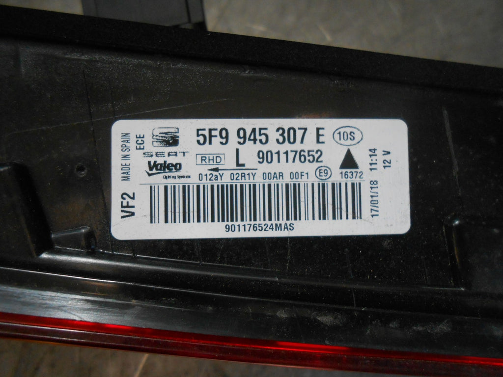 SEAT LEON ST 5F8 (MK3) 2018 NSR PASSENGER REAR INNER BOOT LIGHT 5F9945307E