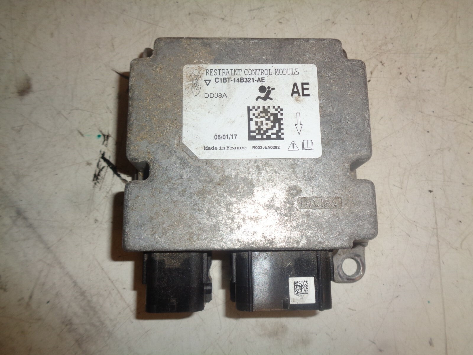 FORD FIESTA MK7 2016 AIRBAG RESTRAINT CONTROL MODULE C1BT14B321AE