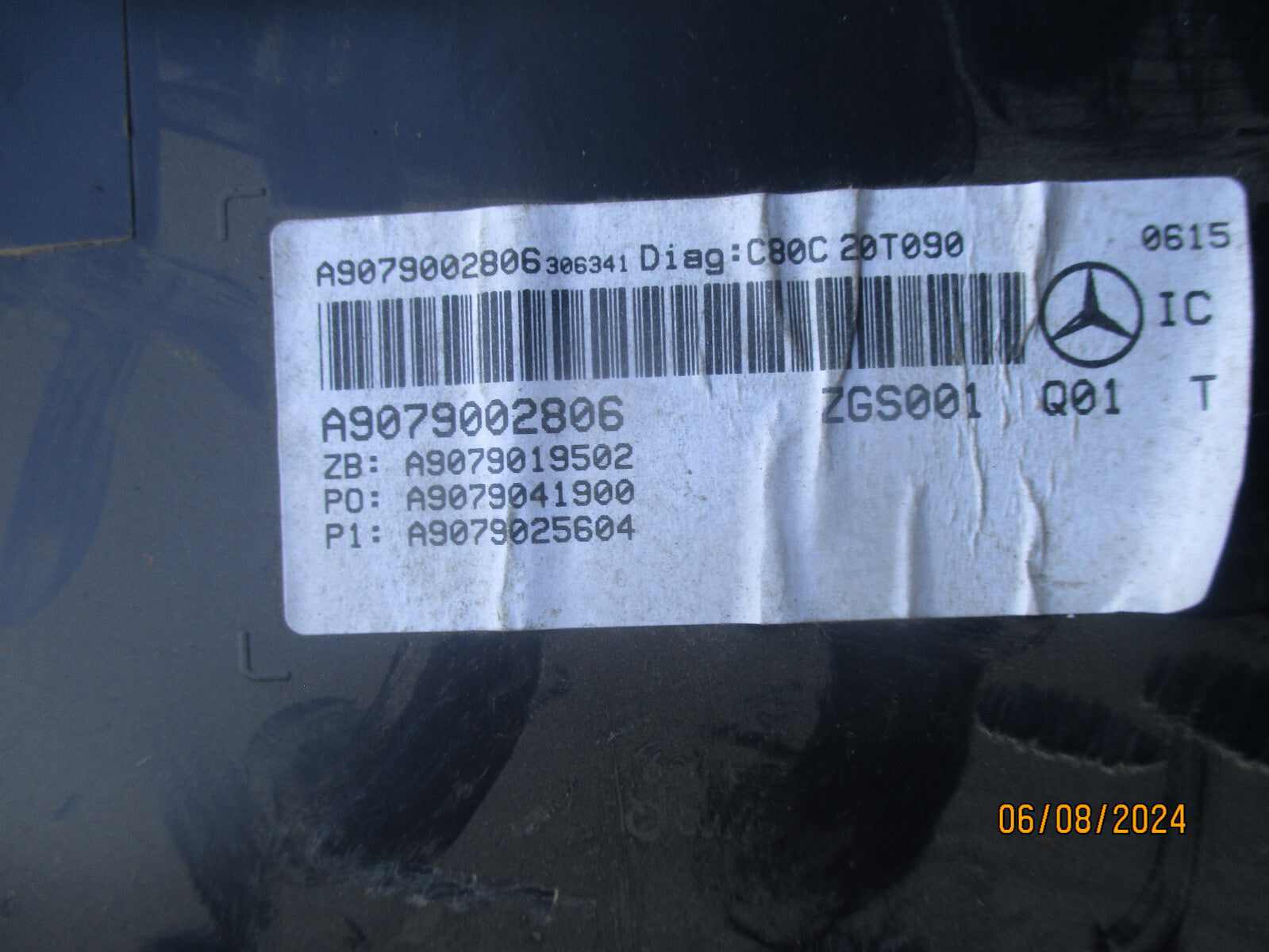 2020 MERCEDES BENZ 2.1 DIESEL SPRINTER SPEEDOMETER CLUSTER A9079002806