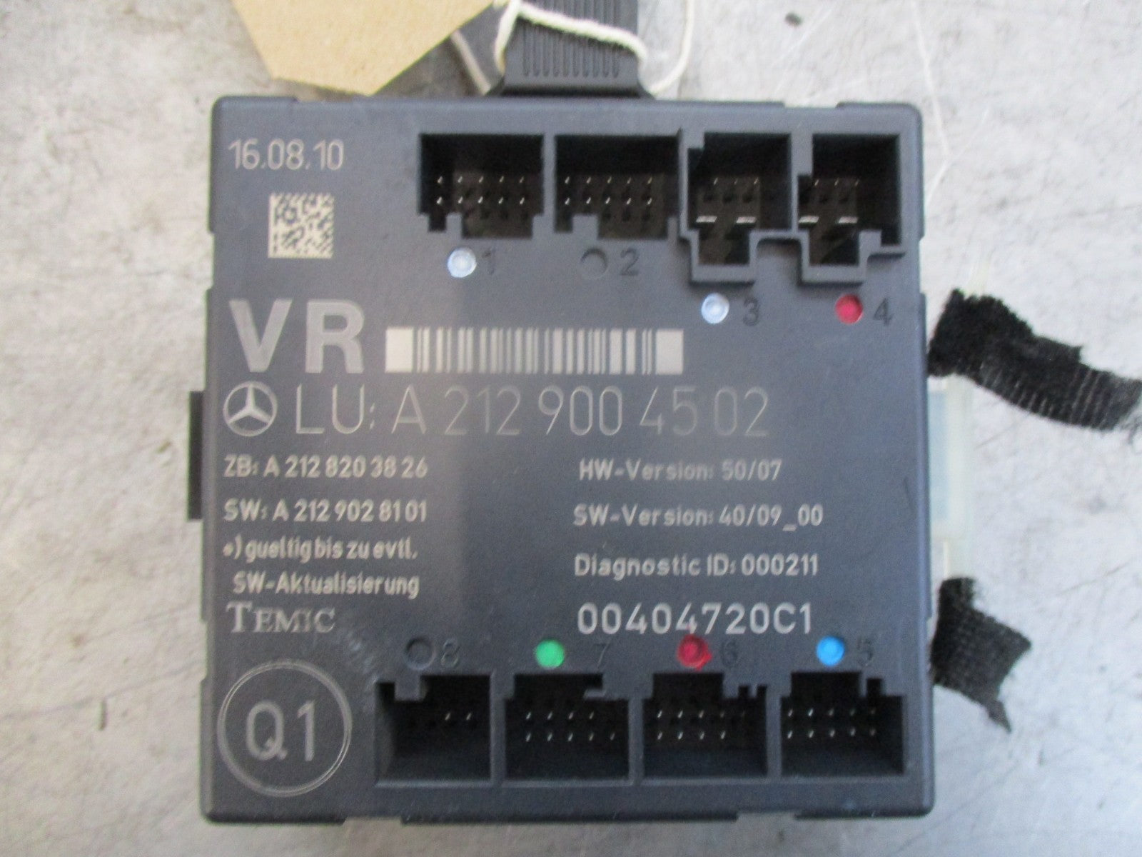 MERCEDES E CLASS W213 2016 OSF DRIVER FRONT DOOR CONTROL MODULE A2129004502