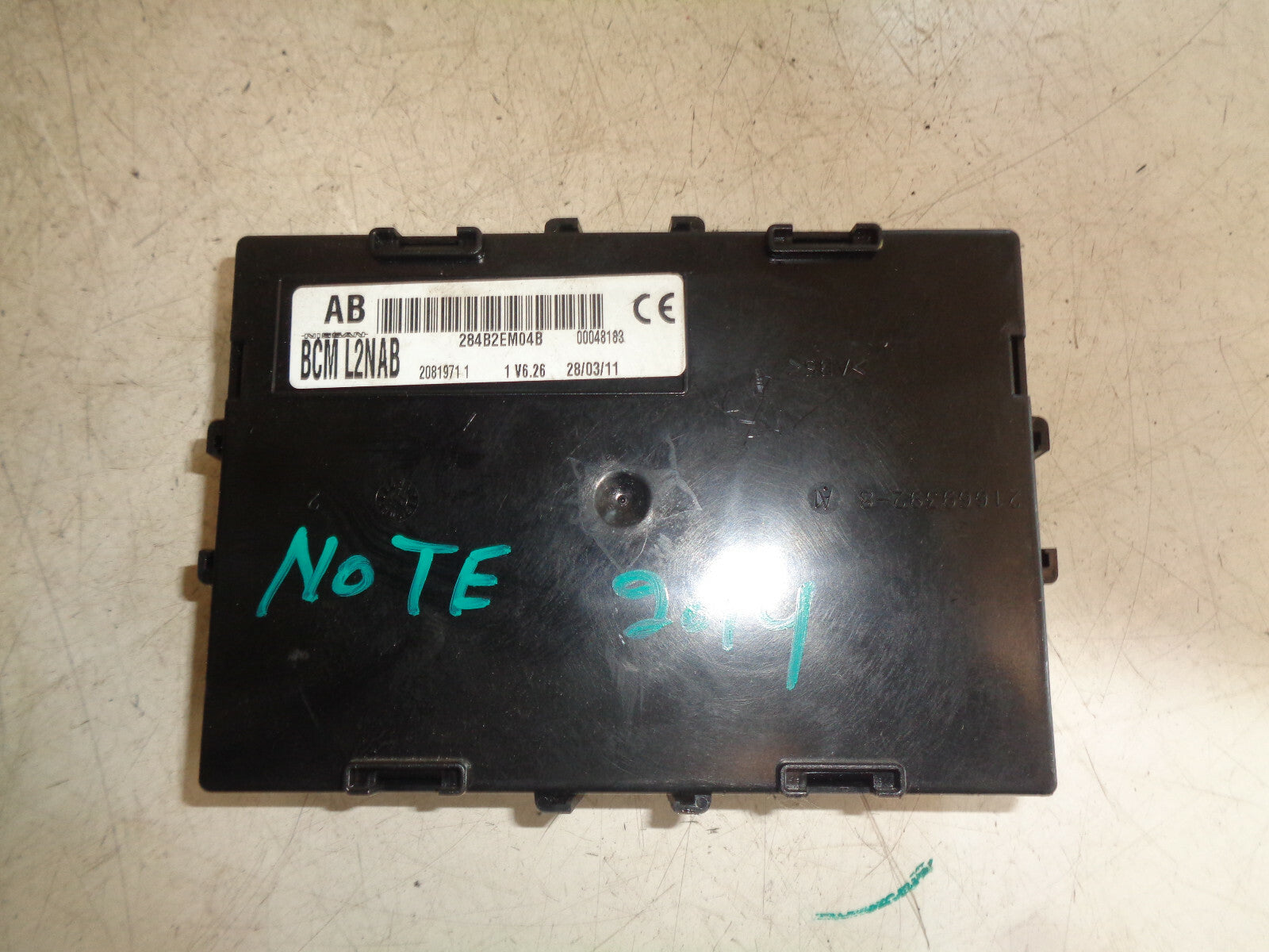 NISSAN NOTE 2011 E11 CONVIENCE MODULE UNIT 284B2EM04B
