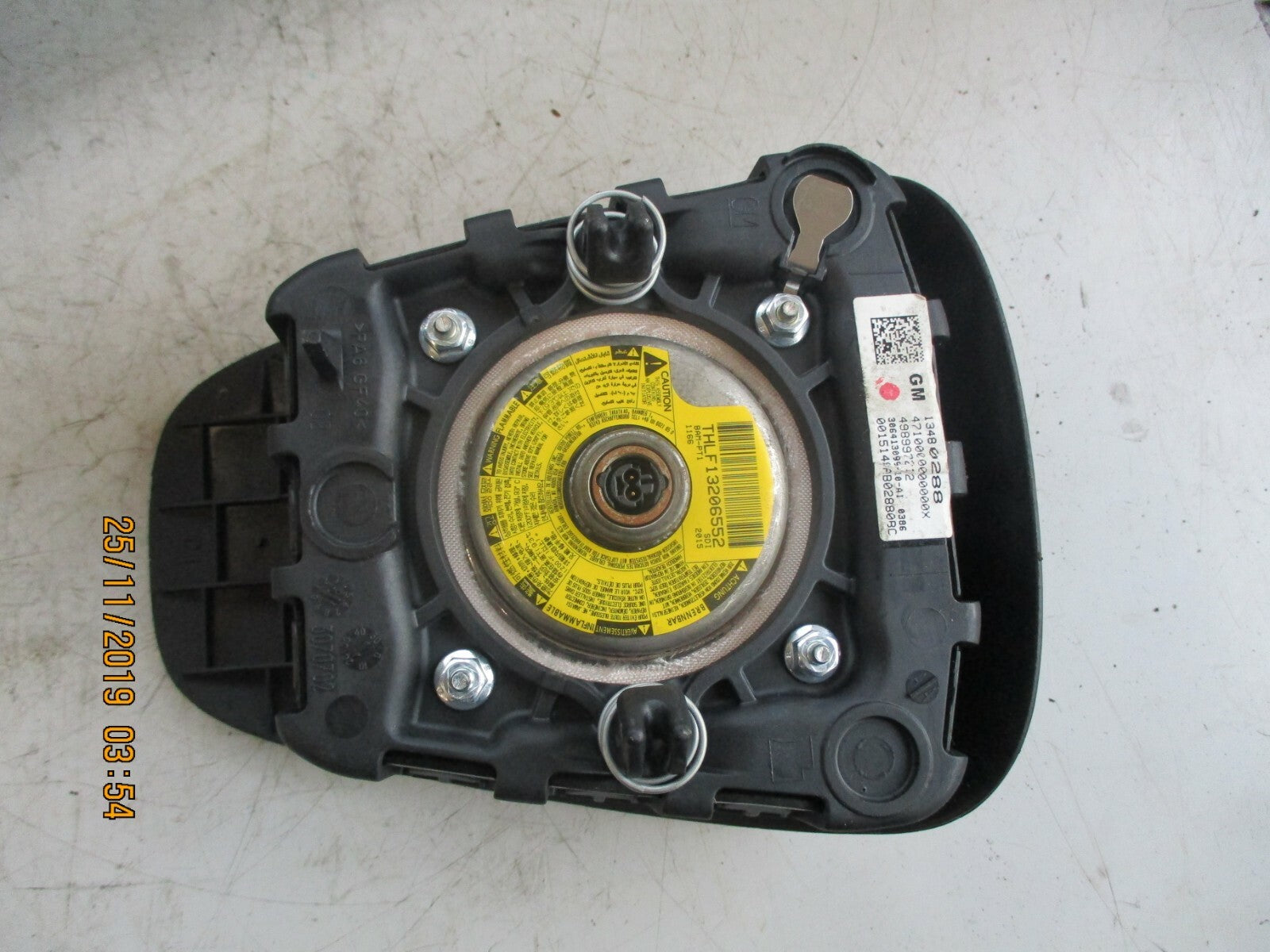 VAUXHALL ASTRA J MK6 2013 STEERING WHEEL AIRBAG SAFETY BAG UNIT 13480288