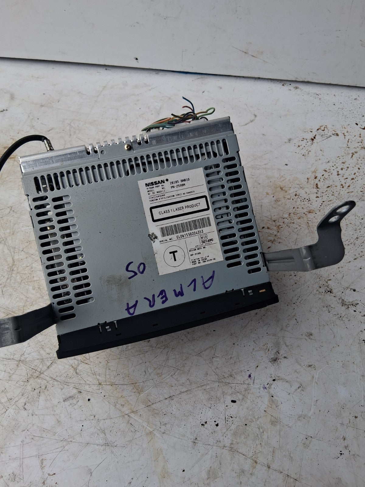 2005 NISSAN ALMERA CD PLAYER HEAD UNIT 28185BN810