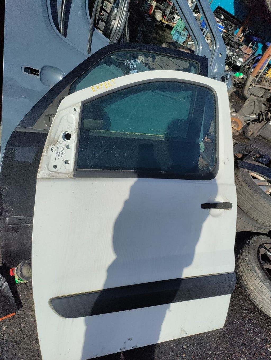 2007 PEUGEOT EXPERT MK2 NSF PASSENGER SIDE FRONT BARE DOOR WHITE
