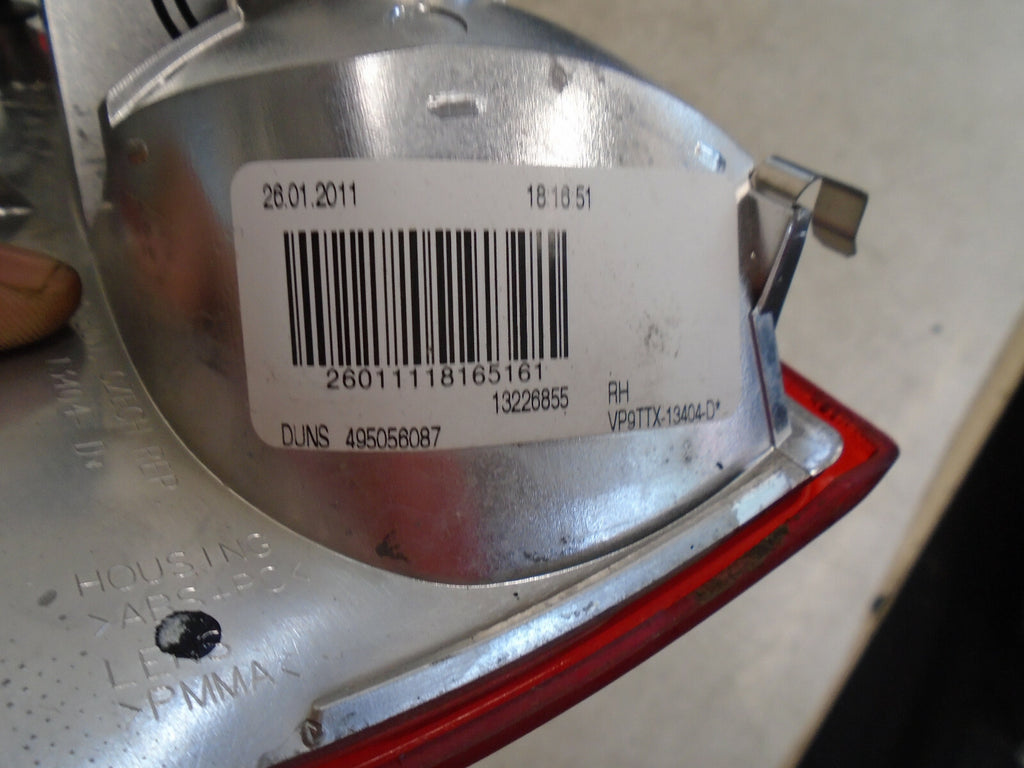 VAUXHALL INSIGNIA MK1 2011 ESTATE OSR DRIVER SIDE REAR INNER TAIL LIGHT 13226855