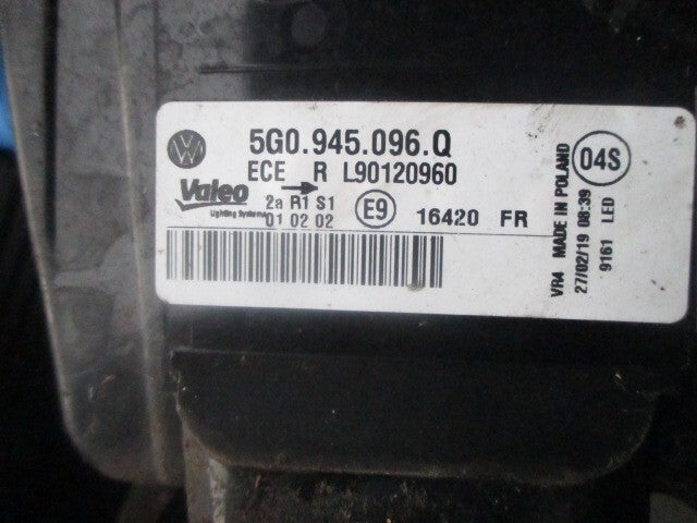2019 VOLKSWAGEN POLO OSR DRIVERS SIDE REAR BARE TAILGATE A055364