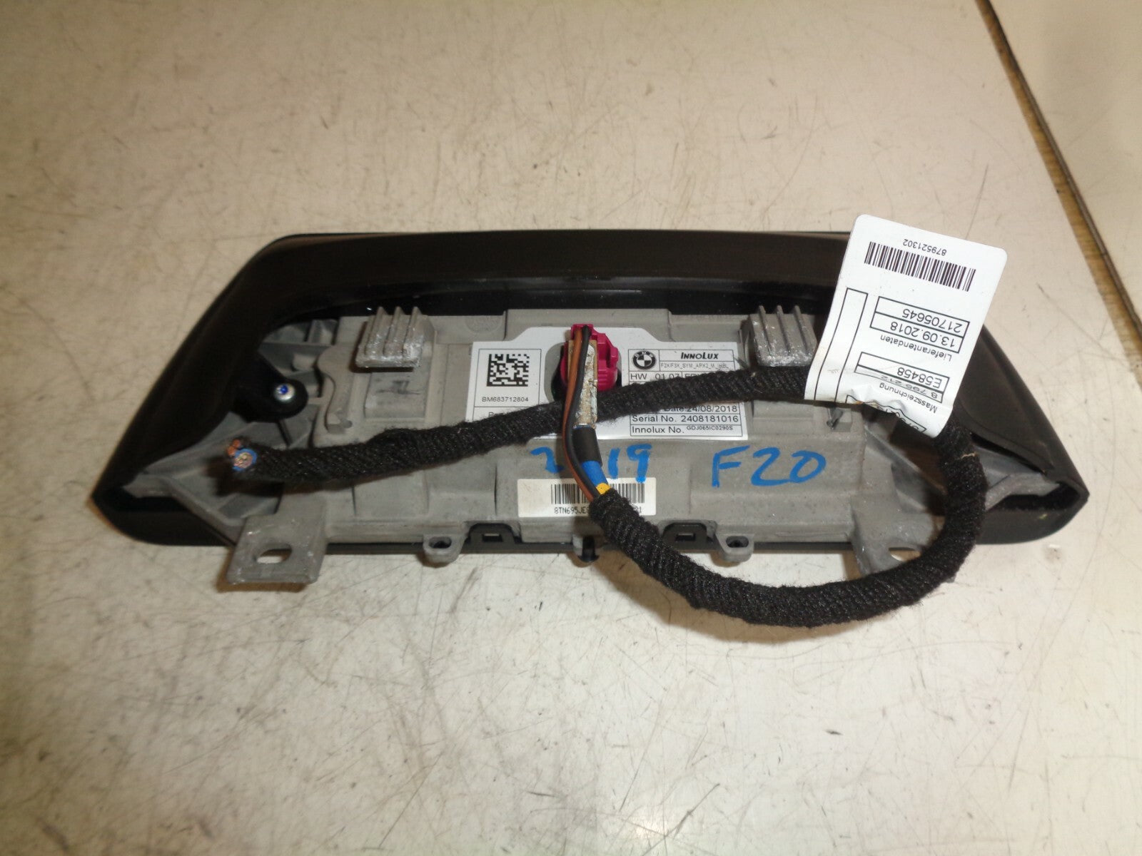BMW 1 SERIES F20 2019 CENTRAL INFORMATION DISPLAY SCREEN SATNAV 6837128 04