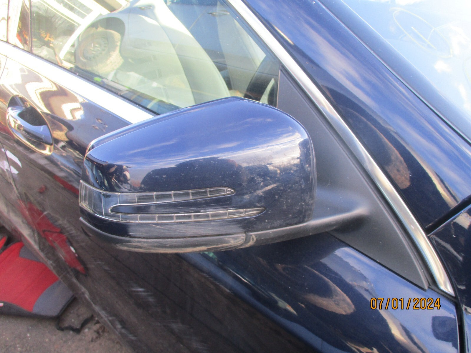 MERCEDES BENZ CLA 2016 C117 OS DRIVER SIDE MANUALFOLD WING MIRROR LUNAR BLUE 890