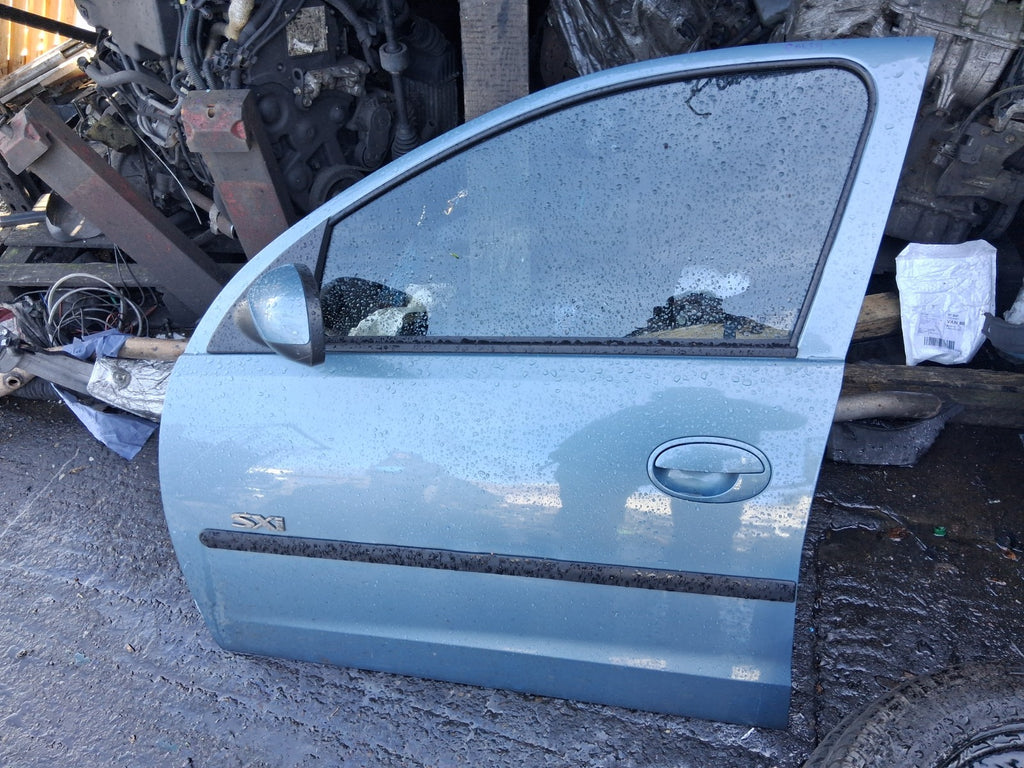 2006 VAUXHALL CORSA C NSF PASSENGER SIDE FRONT LEFT COMPLETE DOOR BLUE