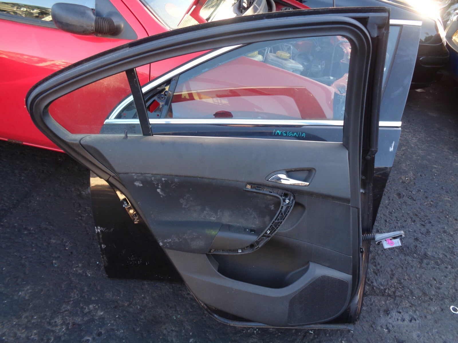 VAUXHALL INSIGNIA 2009 MK1 NSR PASSENGER SIDE REAR COMPLETE DOOR BLACK
