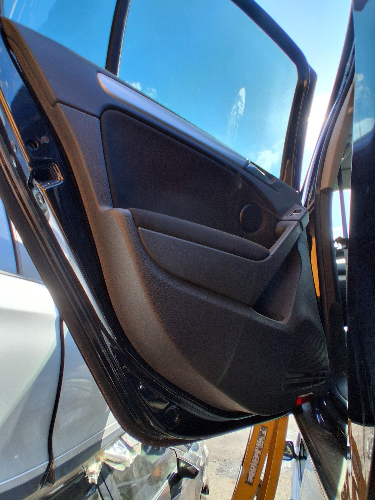 2012 VW VOLKSWAGEN GOLF MK6 NSR PASSENGER SIDE REAR COMPLETE DOOR BLACK LC9X