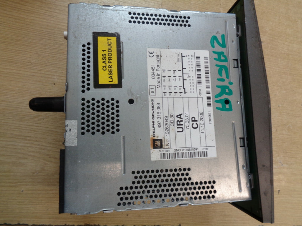 VAUXHALL ZAFIRA B MK2 2016 RADIO CD STEREO HEAD UNIT 13263049