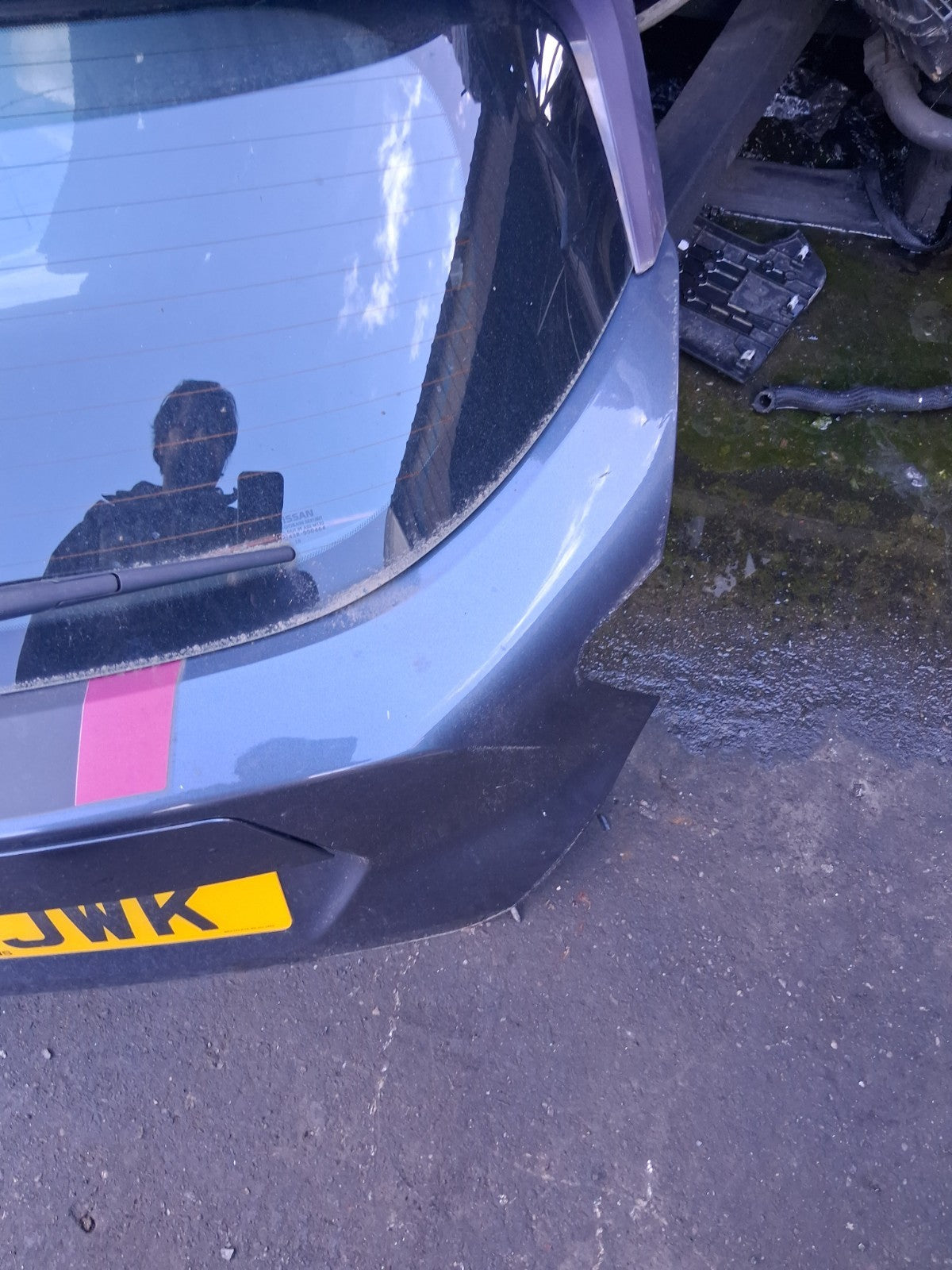 2018 NISSAN MICRA K14 COMPLETE REAR TAILGATE BOOTLID GREY TITANIUM KPN