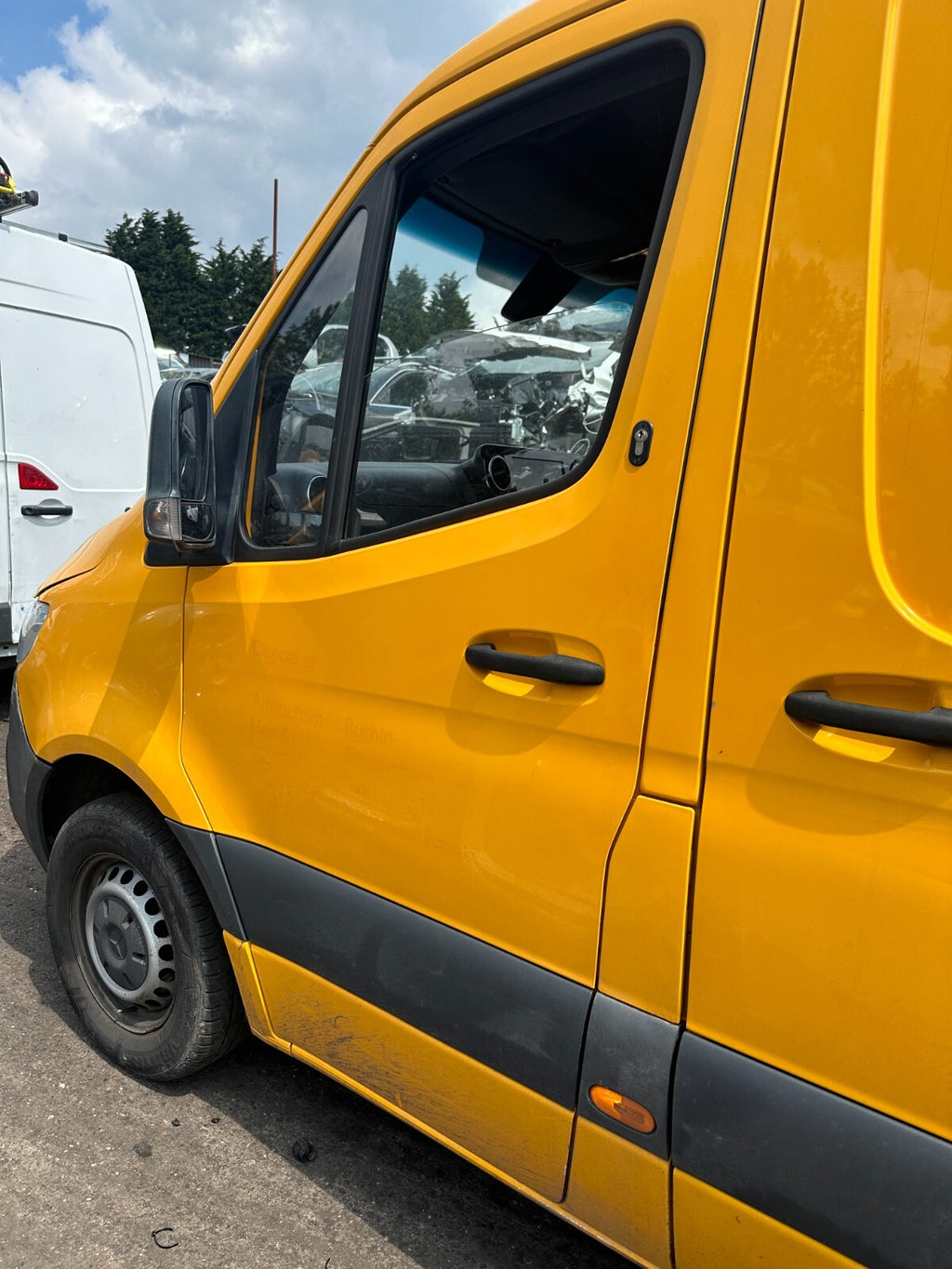 2019 MERCEDES SPRINTER W907 NSF PASSENGER SIDE FRONT DOOR BARE ORANGE