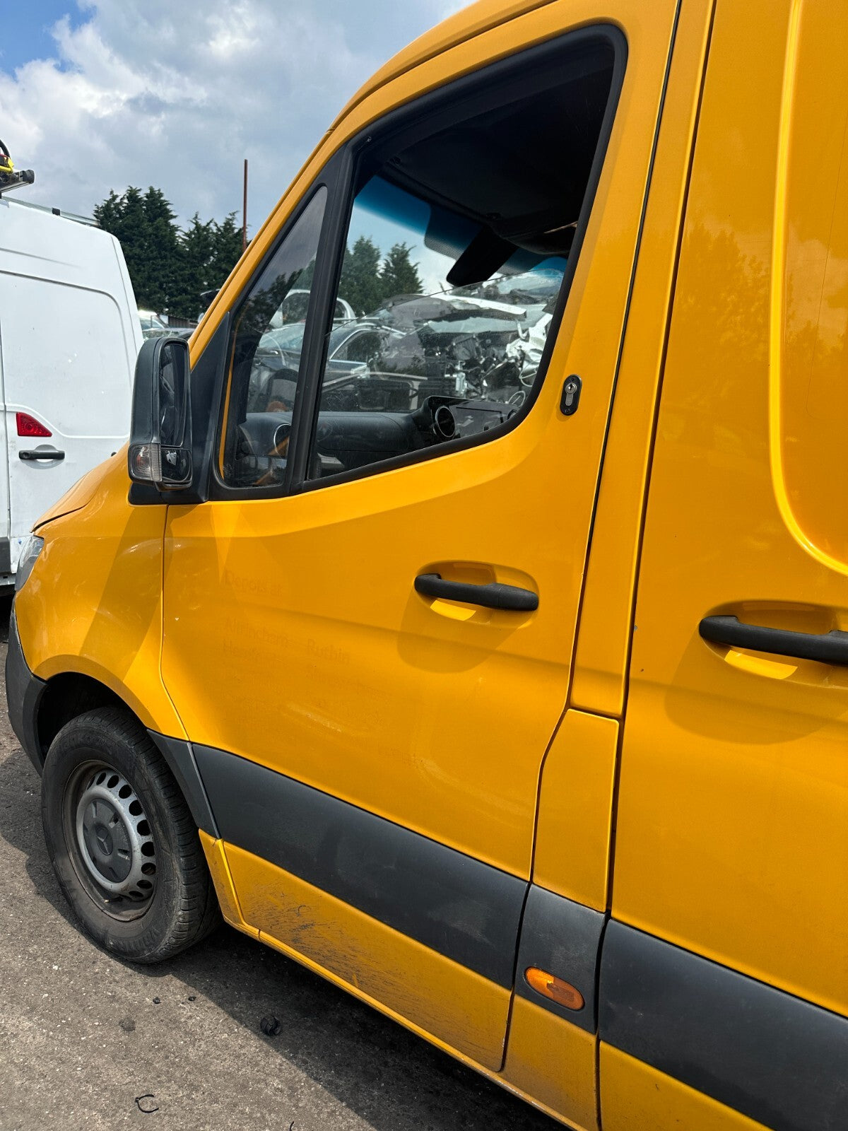 2019 MERCEDES SPRINTER W907 NSF PASSENGER SIDE FRONT DOOR BARE ORANGE