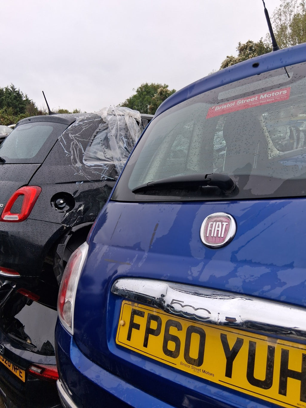 2010 FIAT 500 LOUNGE MK1 COMPLETE TAILGATE BOOT LID BLU MAGNETICO 599/A