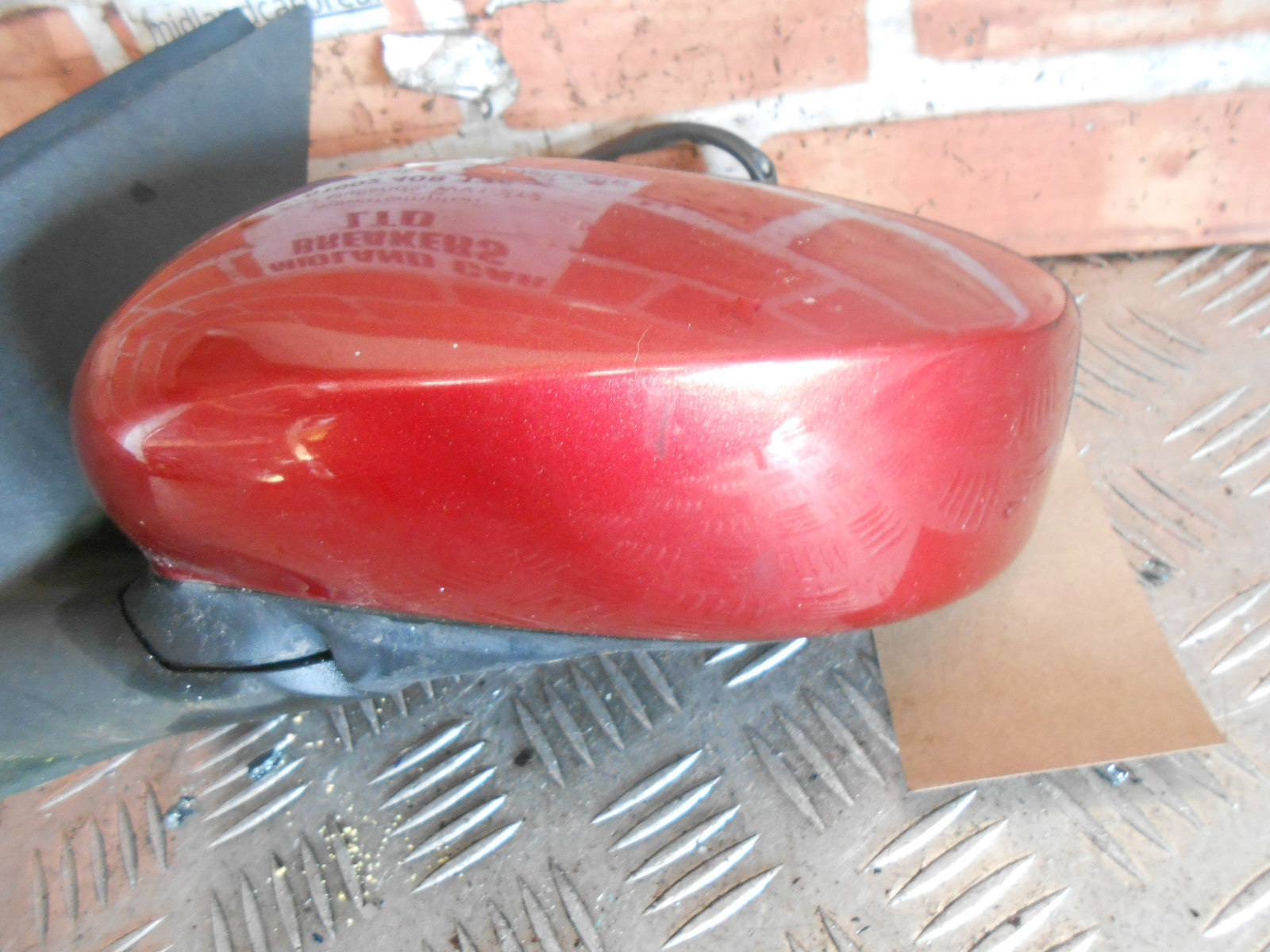FIAT STILO 192 2004 NS PASSENGER SIDE ELECTRIC ADJUST DOOR WING MIRROR RED