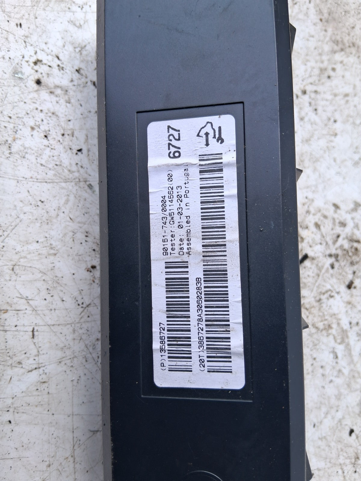 2013 VAUXHALL ASTRA J ECU HEATER CONTROL MODULE 13586727