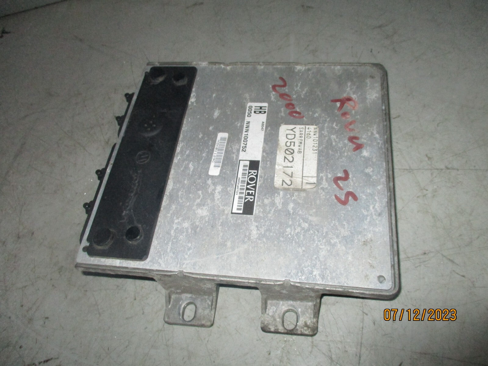 ROVER 25 2000 1.4 PETROL MANUAL ECU ENGINE CONTROL MODULE UNIT YD502172