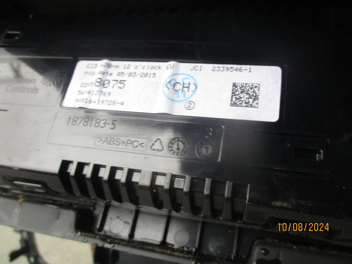 2016 VAUXHALL ZAFIRA C MULTIMEDIA STEREO RADIO CONTROL PANEL  A2C87291100