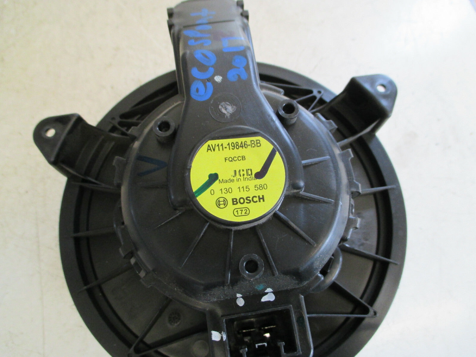 FORD ECOSPORT 2017 HEATER AIR FAN BLOWER MOTOR ASSEMBLY UNIT AV1119846BB