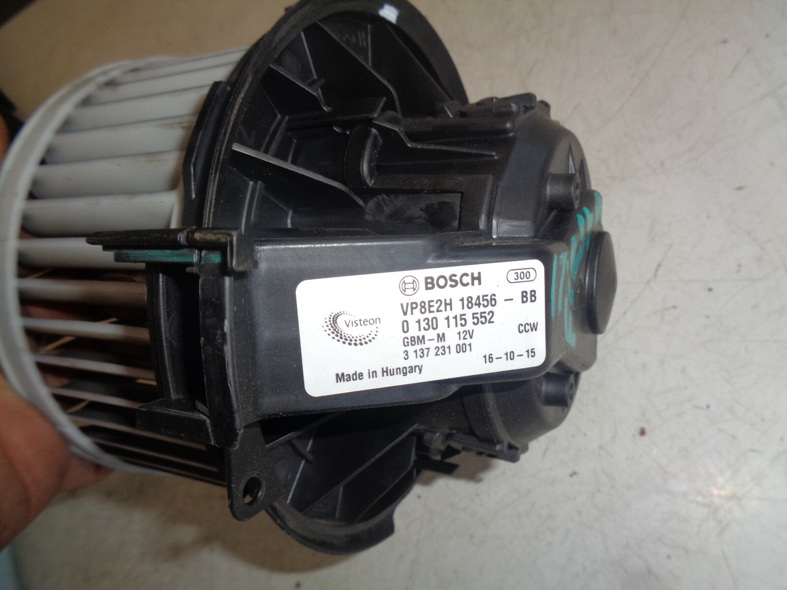FORD FIESTA MK7 2017 HEATER BLOWER FAN MOTOR UNIT VP8E2H18456BB