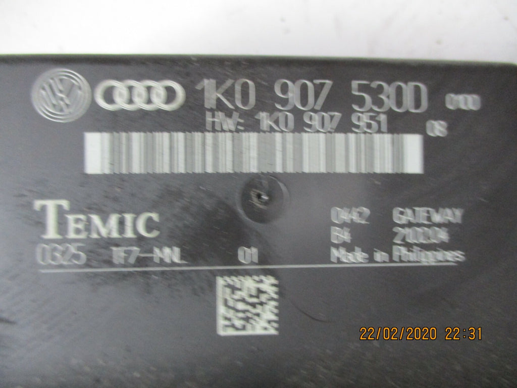AUDI A3 8P MK2 2004 GATEWAY CONTROL MODULE UNIT 1K0907530D