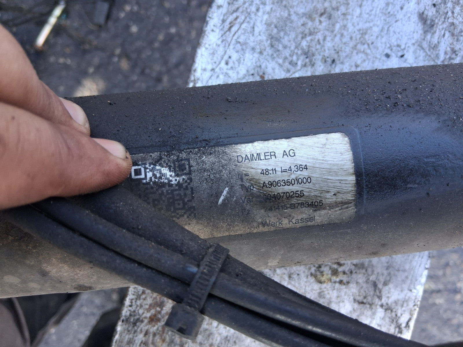 2010 MERCEDES SPRINTER W906 REAR DIFF DIFFERENTIAL AXLE 48:11 A9063501000