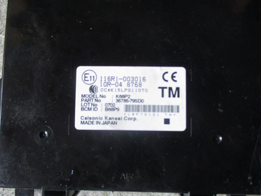 SUZUKI SWIFT MK4 2020 ELECTRONICS MODULE 3675879SD0