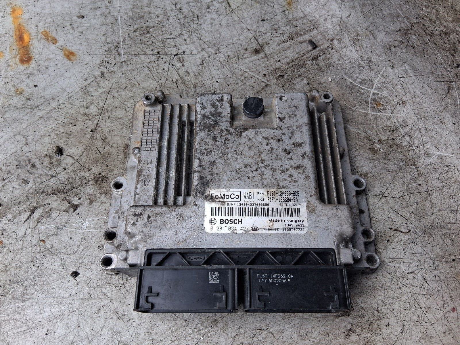 2017 FORD FIESTA MK7 ECU ENGINE CONTROL UNIT F1B112A650BDB