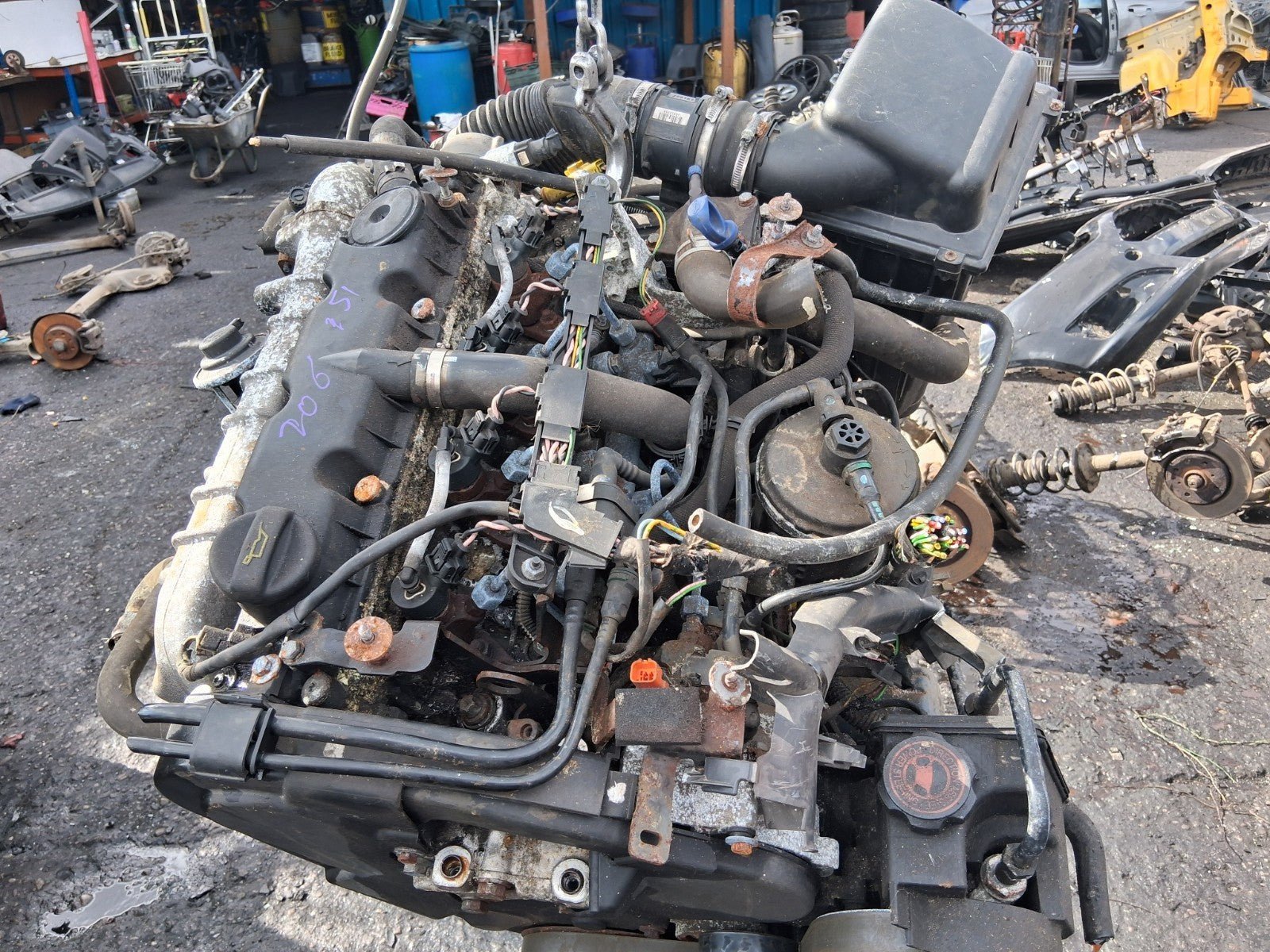 2001 PEUGEOT 206 2.0 DIESEL COMPLETE ENGINE DW10TD RHY 100K MILES
