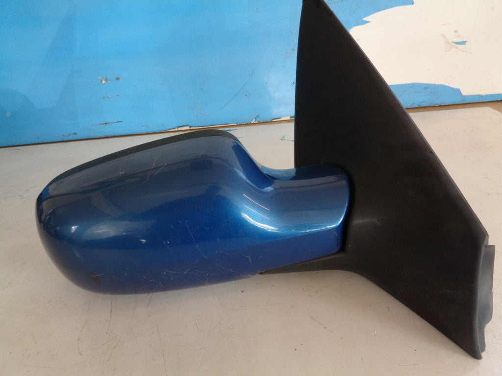 RENAULT MEGANE MK2 2005 OS DRIVER SIDE ELECTRIC WING MIRROR BLUE