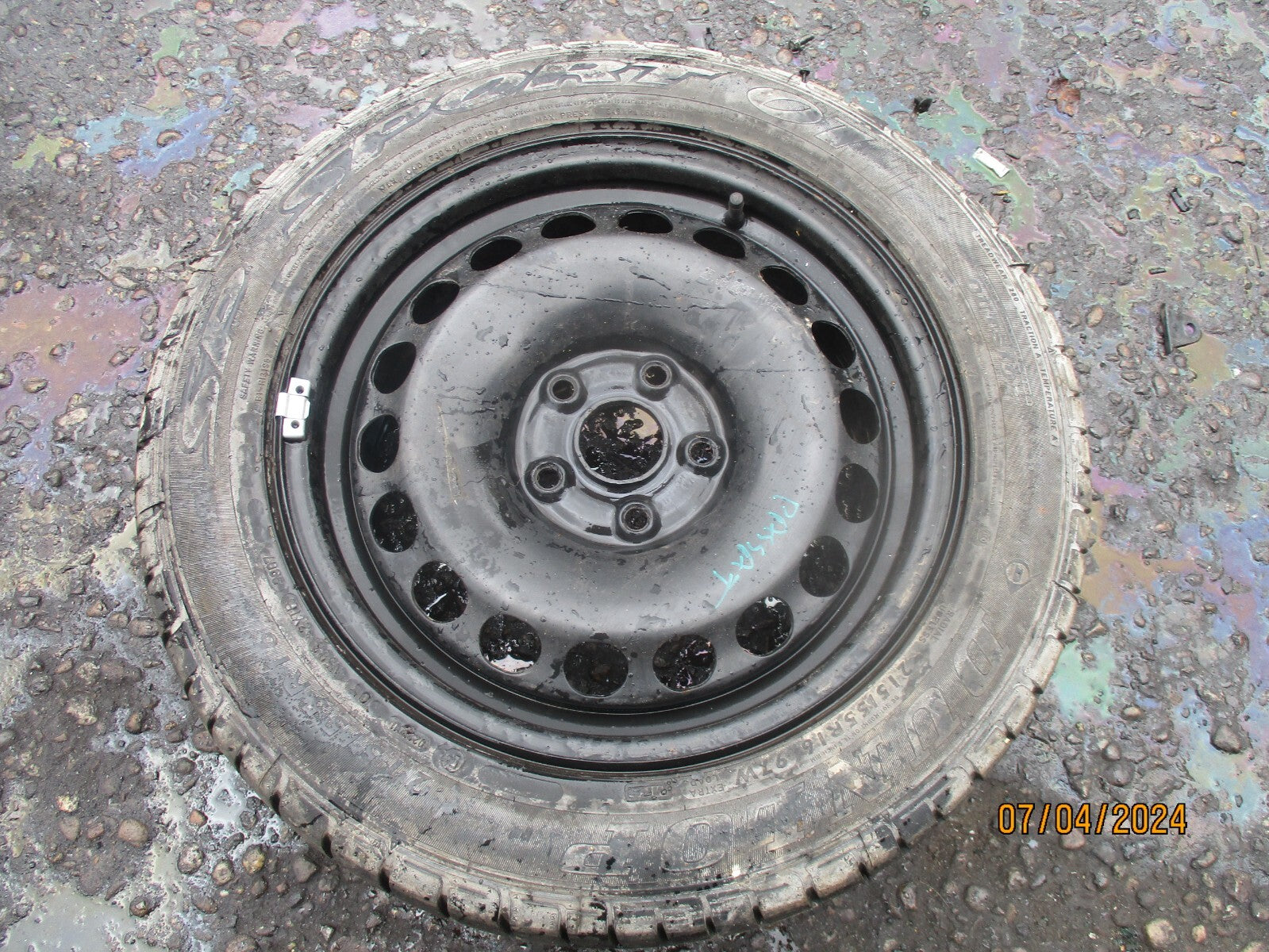 VW VOLKSWAGEN PASSAT B6 2008 16 STEEL WHEEL WITH TYRE 215/55R16
