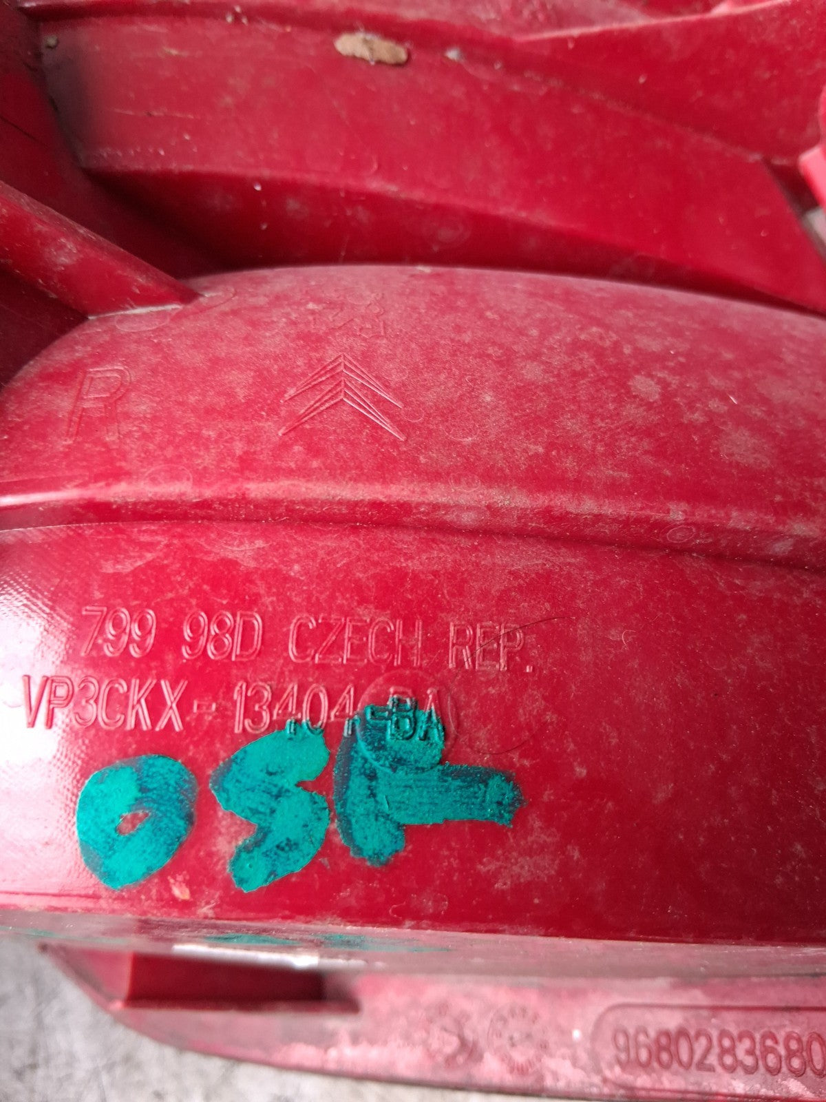 2008 CITROEN C2 NSR DRIVER SIDE REAR RIGHT TAIL LIGHT VP3CKX-13404